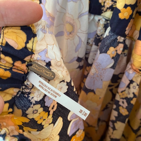 Free People Park Slope Maxi Dress in Navy Combo Size M - Picture 5 of 10